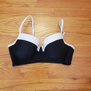 Old Navy Black/White Swim Suit Top